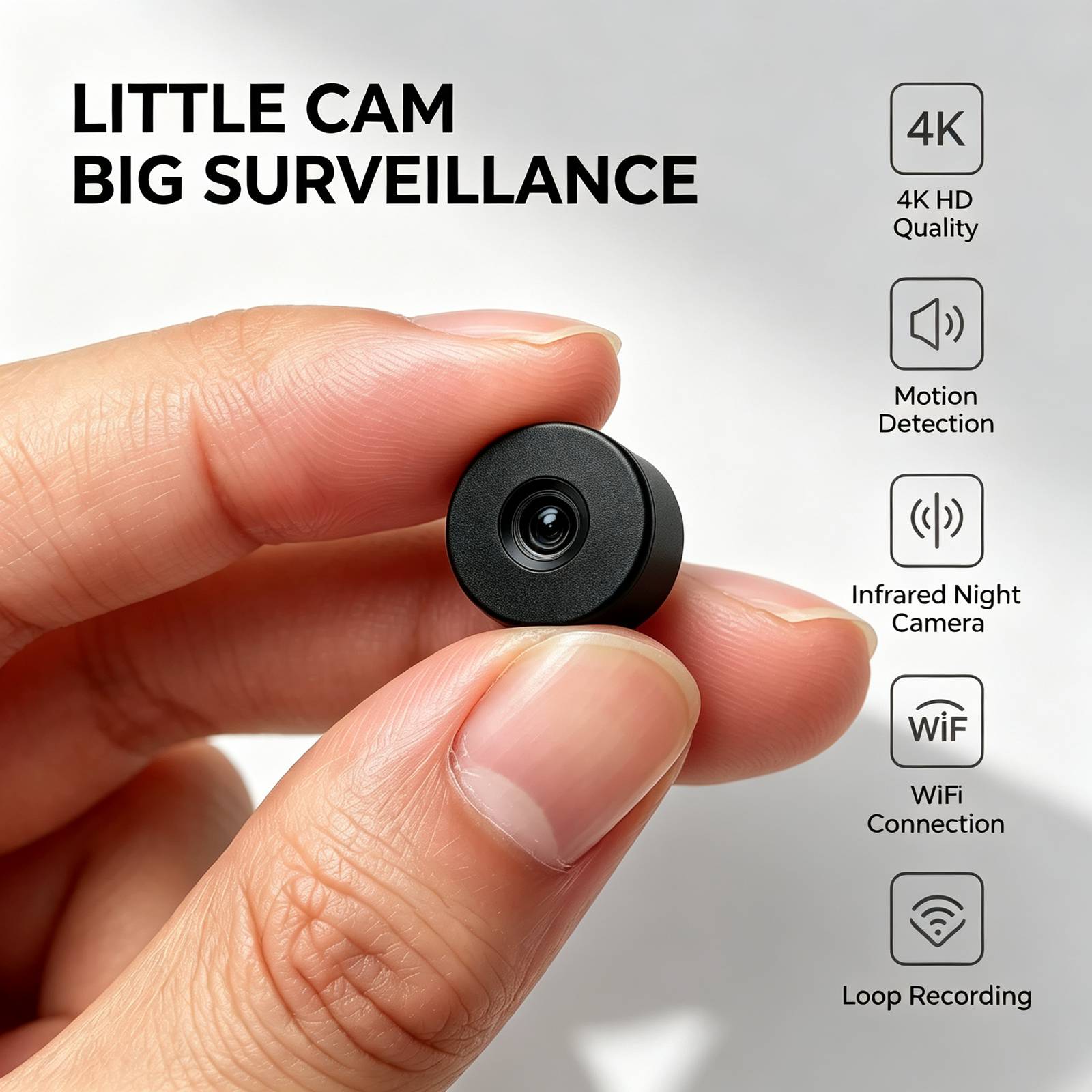 Office Technologies - Cámara de Seguridad WiFi R1 Mini,