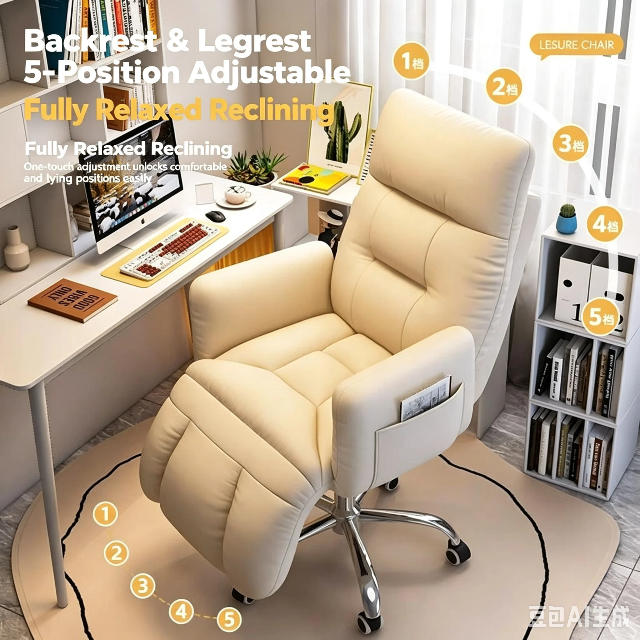 Silla de oficina reclinable co - Office Tech Gear reseña y precio
