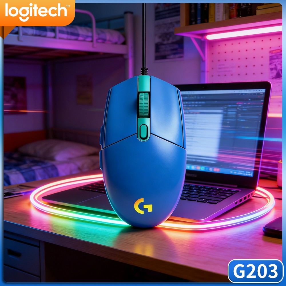 Ratón para juegos con cable Lo - Logitech Mouse G203 reseña y precio