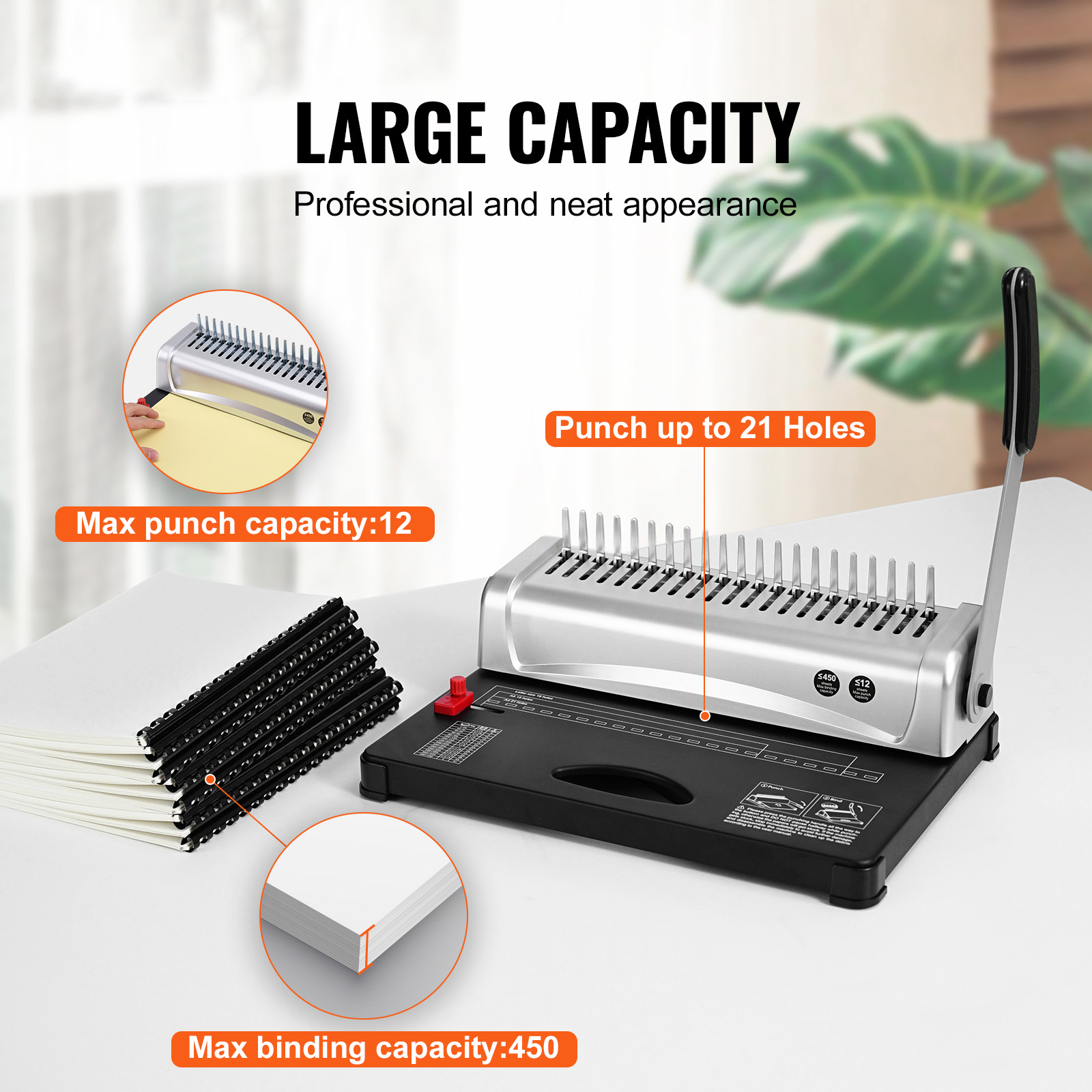 VEVOR Encuadernadora, Encuader - Binding Machine Comb reseña y precio