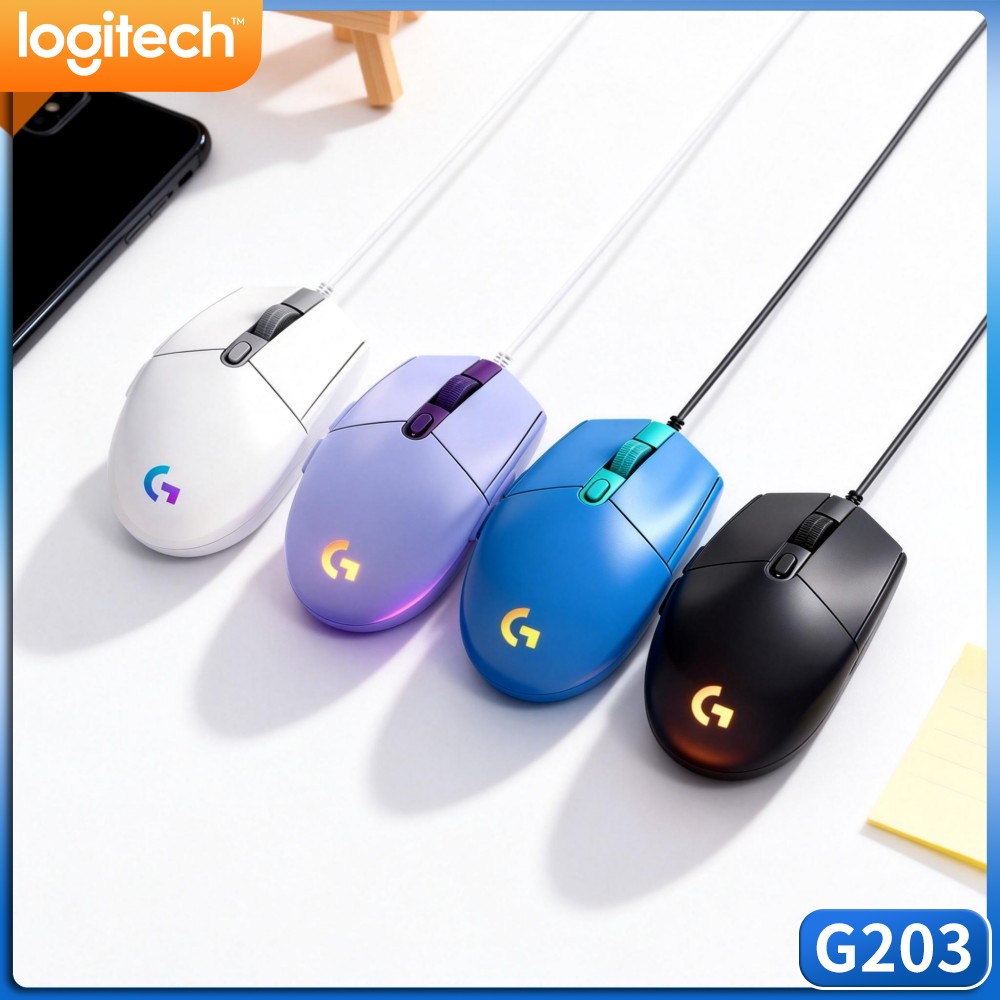 Ratón para juegos con cable Lo - Logitech Mouse G203 reseña y precio